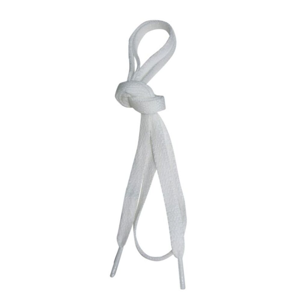 Precision Flat Shoe Laces / White